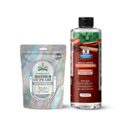 Garner's Garden Natural Mouthwash and Tooth Powder | H2O2 | Antibacterial Fluoride-Free Mouthwash White Smoke 16 oz Regular Cinnamint Mouthwash / 2oz Mother of Pearl Tooth Powder