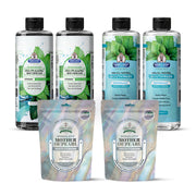 Garner's Garden 2 Pack Oral Care Package | Trio | H2O2 | Fluoride Free Packages White Smoke 2 x 16oz Reduced Peppermint Mouthwash & Oxy Pulling / 2 x 2oz Chlorophyll Tooth Powder