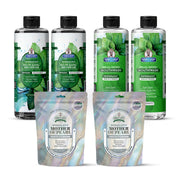 Garner's Garden 2 Pack Oral Care Package | Trio | H2O2 | Fluoride Free Packages White Smoke 2 x 16oz Regular Peppermint Mouthwash & Oxy Pulling / 2 x 2oz Mother of Pearl Tooth Powder