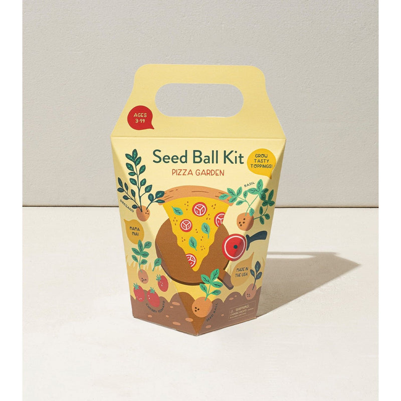 Modern Sprout Seed Ball Kits Playful Planting Light Gray Pizza Garden