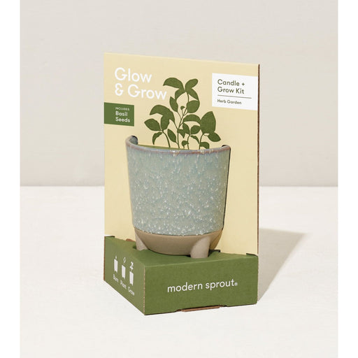 Modern Sprout Glow & Grow Kits Candle Light Gray Glow and Grow - Herb Garden