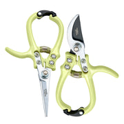 Modern Sprout Gardening Shears & Pruners Accessory White Smoke Shears+Pruners 2pk - Chartreuse