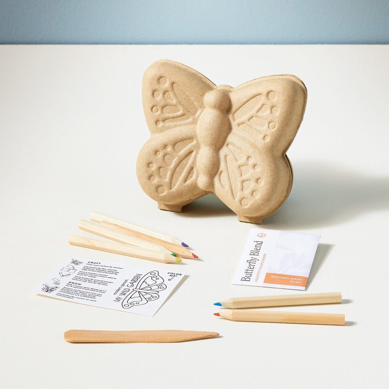 Modern Sprout Curious Critters Garden Kits Playful Planting Antique White Butterfly 1pk,Ladybug 1pk,Bumble Bee 1pk,Mixed 3pk