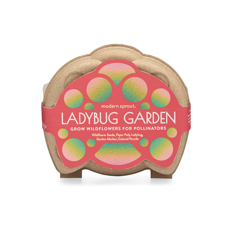 Modern Sprout Curious Critters Garden Kits Playful Planting Dark Salmon Ladybug 1pk
