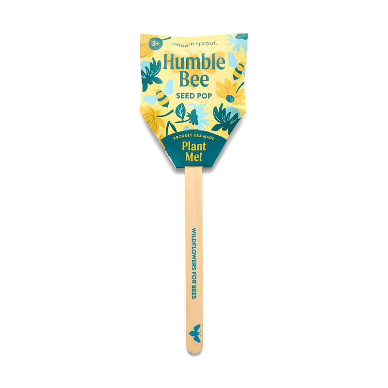 Modern Sprout Seed Pops - Pollinator Playful Planting White Smoke Humble Bee 1pk