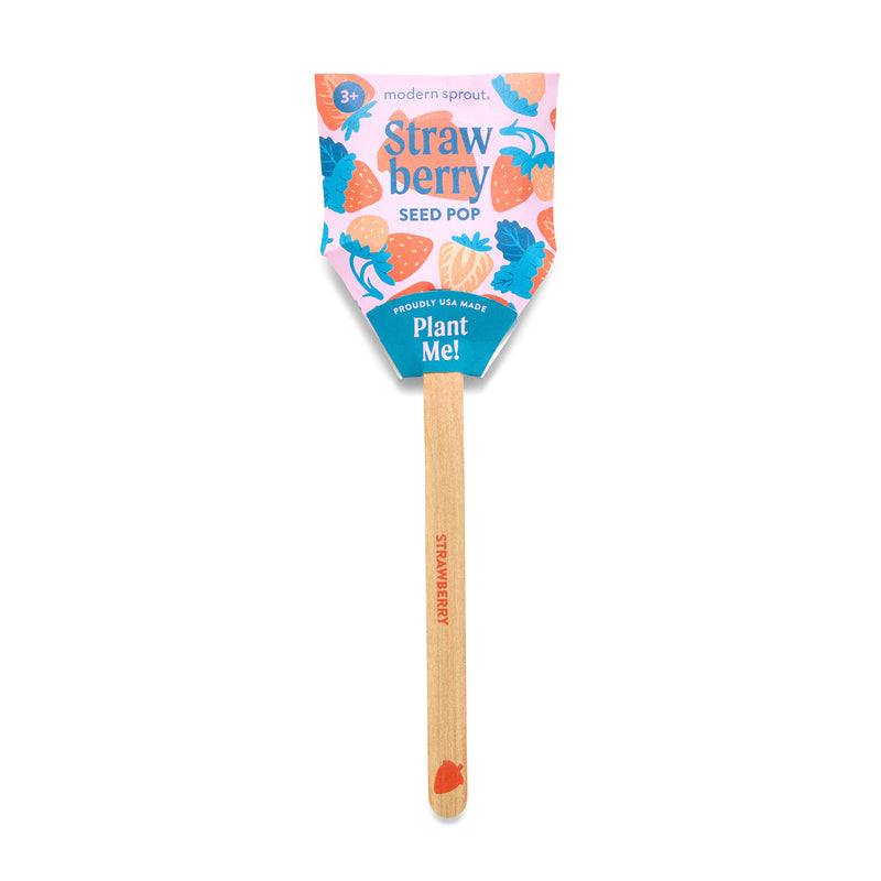 Modern Sprout Seed Pops - Garden Playful Planting Light Sea Green Strawberry 1pk