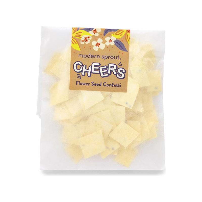 Modern Sprout Seed Paper Confetti Refill Packs Playful Planting Bisque Cheers 1pk,Cheers 12pk