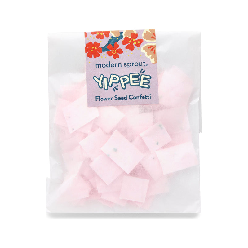 Modern Sprout Seed Paper Confetti Refill Packs Playful Planting Misty Rose Yippee 1pk,Yippee 12pk