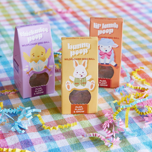Modern Sprout Easter Plops Playful Planting Gray Bunny 1pk,Chickadee 1pk,Lil' Lamb 1pk,Mixed 3pk