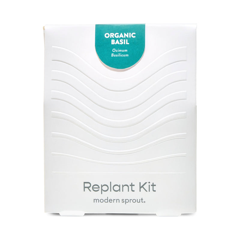 Modern Sprout Immersion Hydroponic Replant Kit Accessory White Smoke Organic Basil