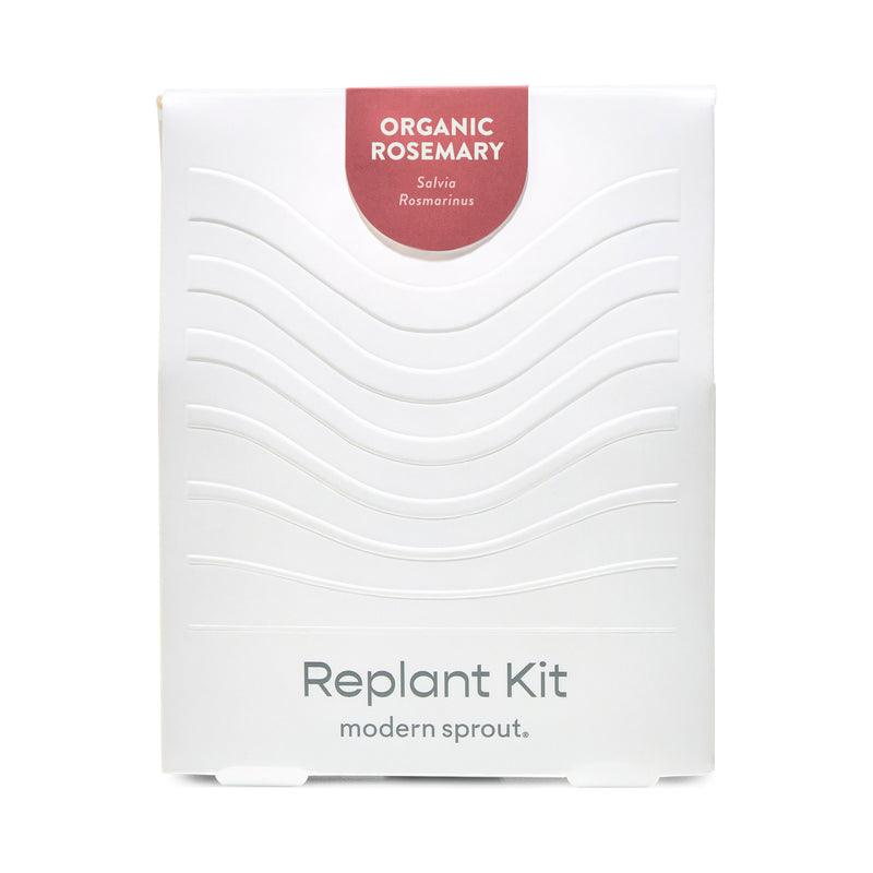 Modern Sprout Immersion Hydroponic Replant Kit Accessory White Smoke Organic Rosemary