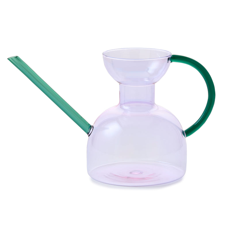 Modern Sprout Glass Watering Can Accessory Lavender Lilac/Emerald