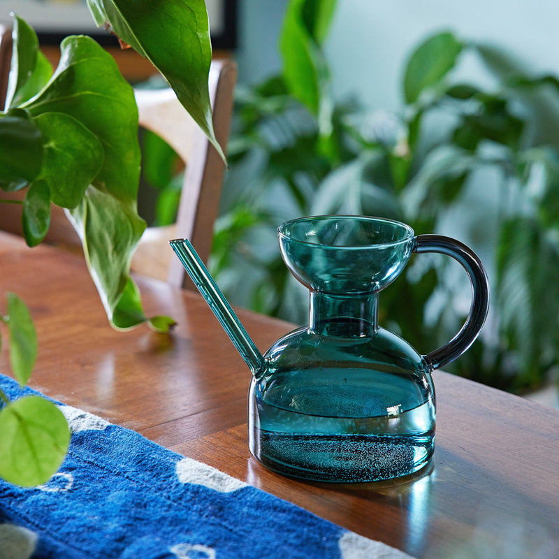 Modern Sprout Glass Watering Can Accessory Dark Olive Green Lilac/Emerald,Blush/Amber,Teal,Clear,Blush