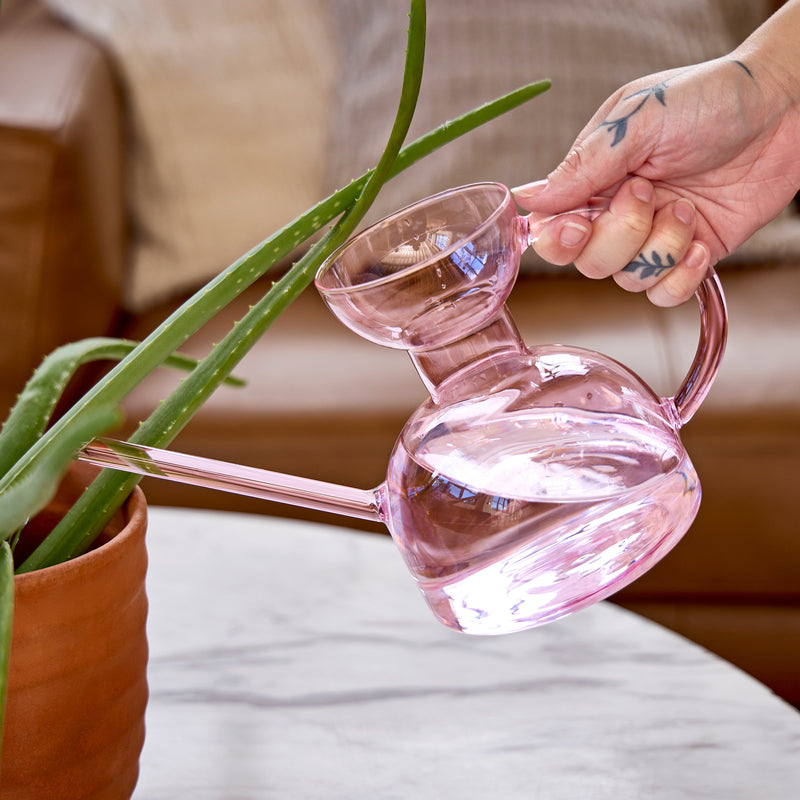 Modern Sprout Glass Watering Can Accessory Light Gray Lilac/Emerald,Blush/Amber,Teal,Clear,Blush