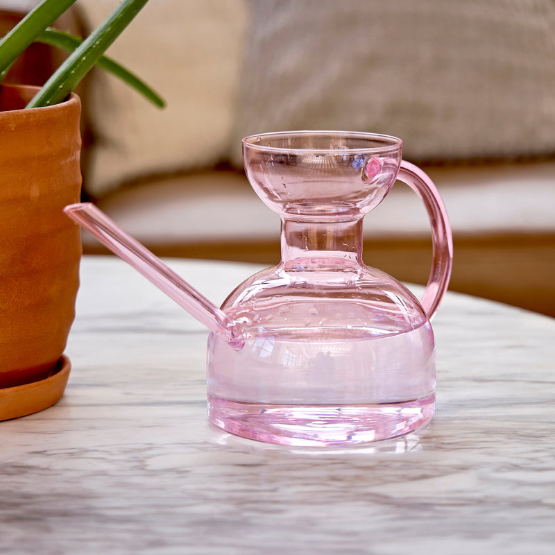 Modern Sprout Glass Watering Can Accessory Dim Gray Lilac/Emerald,Blush/Amber,Teal,Clear,Blush