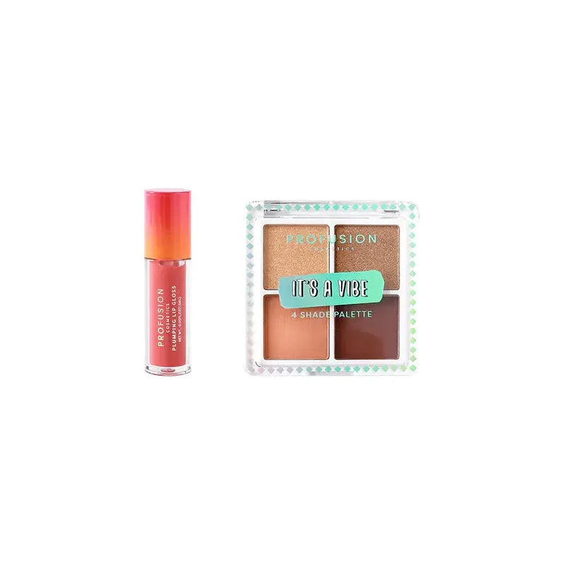 Profusion Cosmetics It's a Vibe | Festival Ready 3-pc Bag & Cosmetic Set Eyes Light Gray