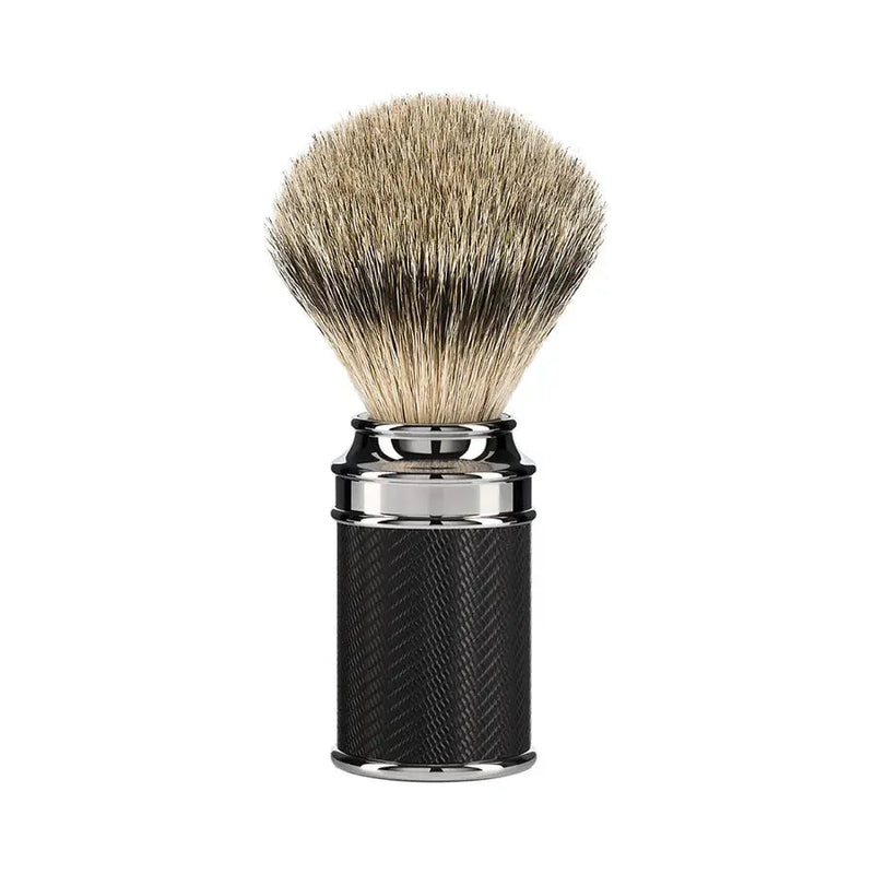 Mühle MuHLE Black/Chrome Silvertip Badger Shaving Brush [091M89BLACK] Shaving Brush Dark Slate Gray