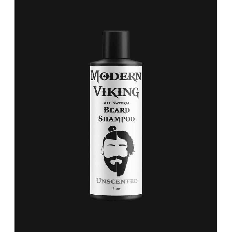 Modern Viking Beard Co. Unscented Beard Shampoo Beard Wash Black 8 oz Bottle