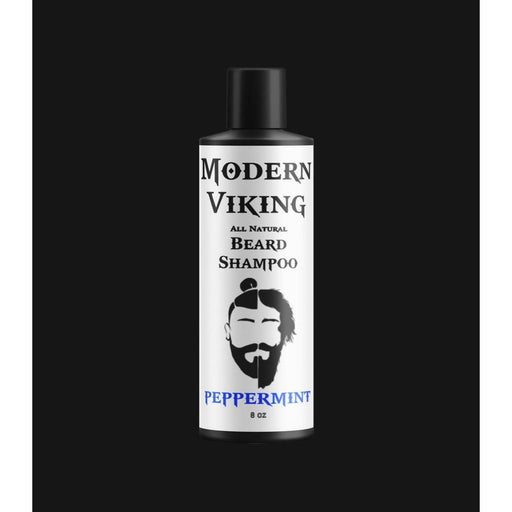 Modern Viking Beard Co. Peppermint Beard Shampoo Beard Shampoo Black 8 oz Bottle