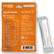 Go Wise Vegan Multivitamin Powder Stick Packs - No Water Needed Multivitamin White Smoke 28 Stick Packs,14 Stick Packs,42 Stick Packs