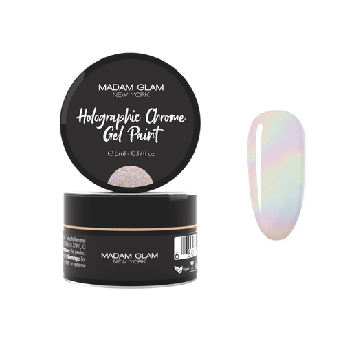 Madam Glam Holographic Chrome Gel Paint Light Gray