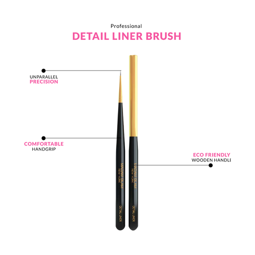 Madam Glam Professional Detail Liner Nail Brush Dark Salmon