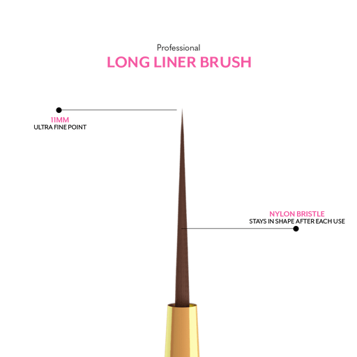Madam Glam Professional Long Fine Liner Nail Brush Black