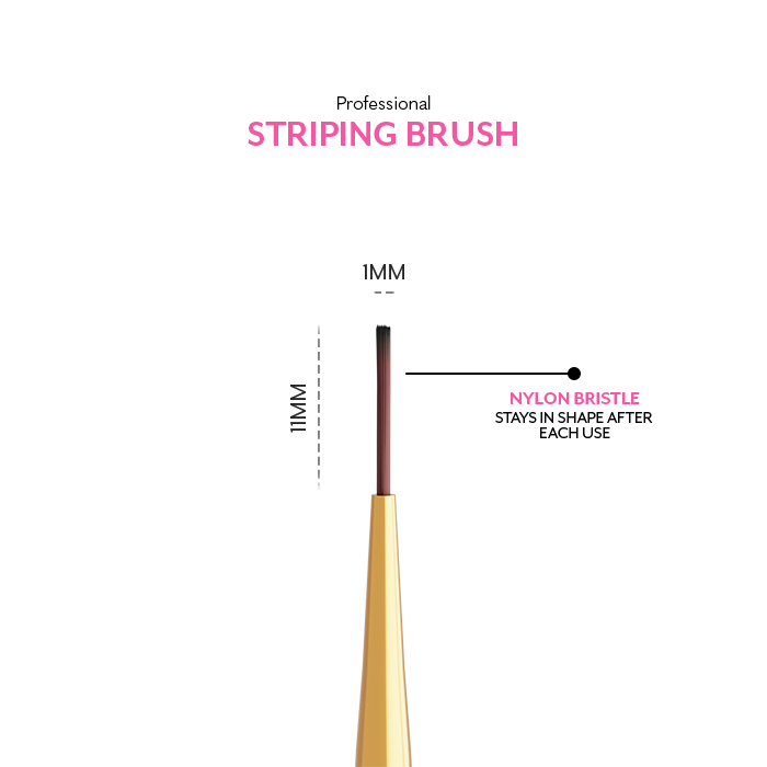 Madam Glam Professional Striping Nail Brush Black