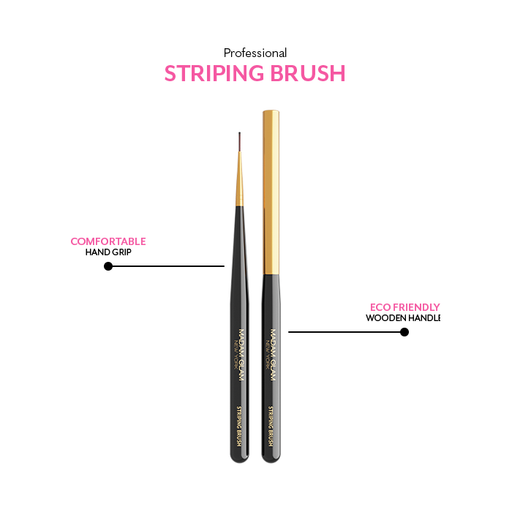 Madam Glam Professional Striping Nail Brush Black