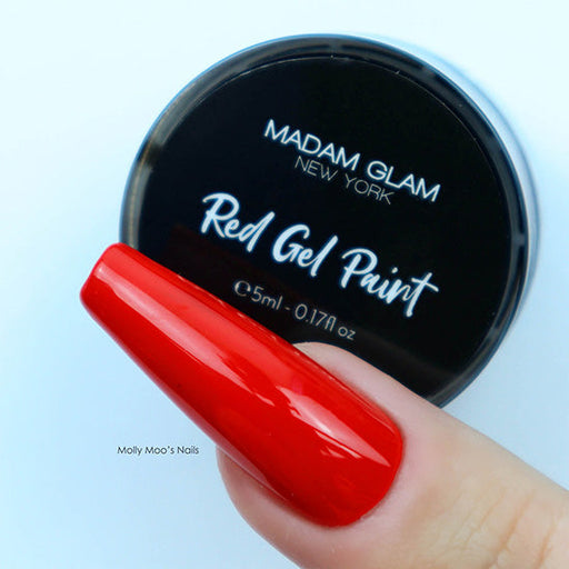 Madam Glam Red Gel Paint Alice Blue