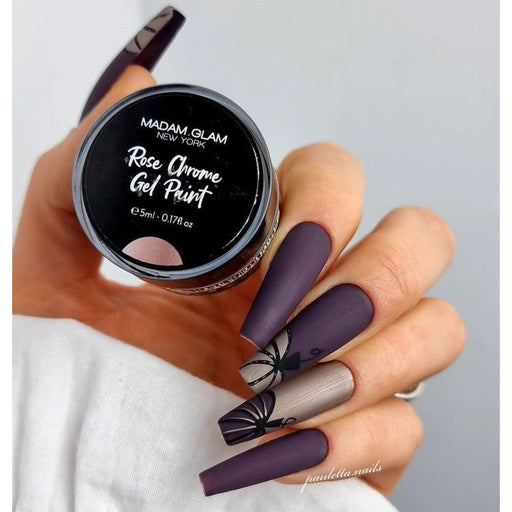 Madam Glam Rose Chrome Gel Paint Light Gray
