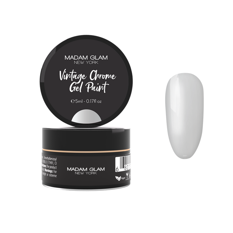 Madam Glam Vintage Chrome Gel Paint Light Gray