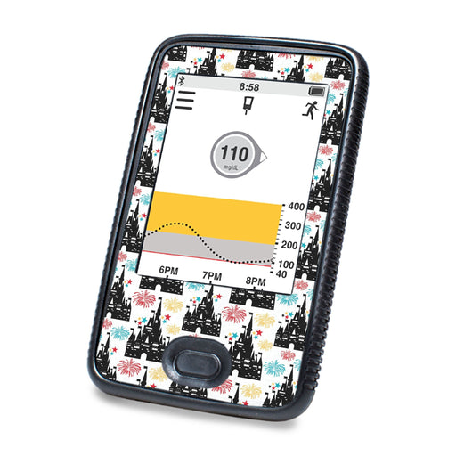Peelz Magical Castle Designed for DEXCOM G6 Touchscreen Receiver Peelz/Stickers White Smoke