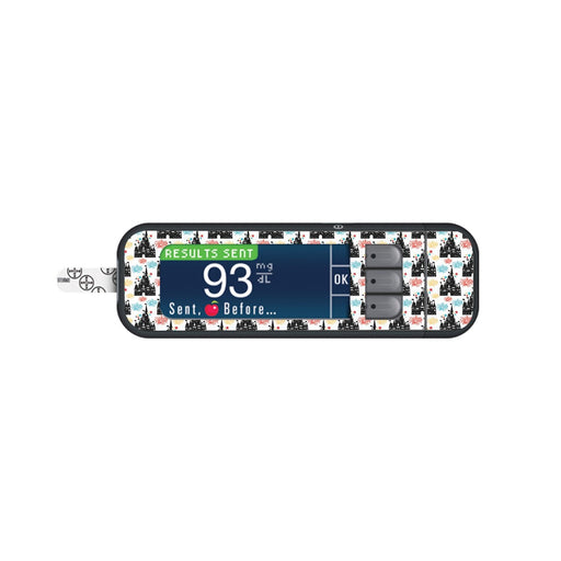 Peelz Magical Castle Sticker for Bayer Contour Next Glucometer Peelz/Stickers White Smoke