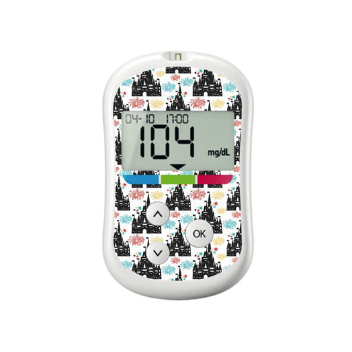 Peelz Magical Castle for OneTouch Verio Flex Glucometer Peelz/Stickers White Smoke