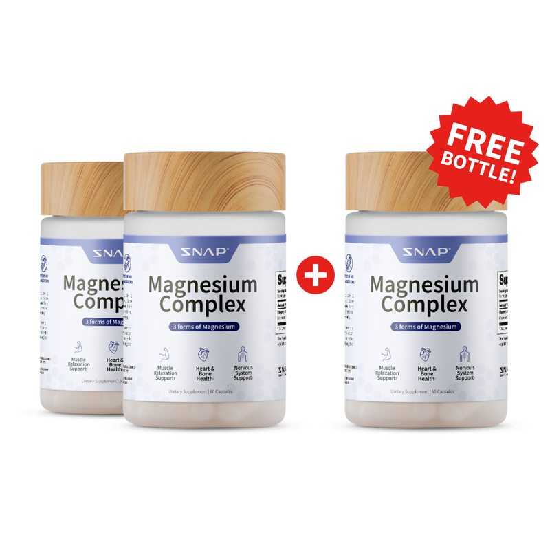 Snap Supplements Magnesium Complex  - Buy 2, Get 1 Free Black
