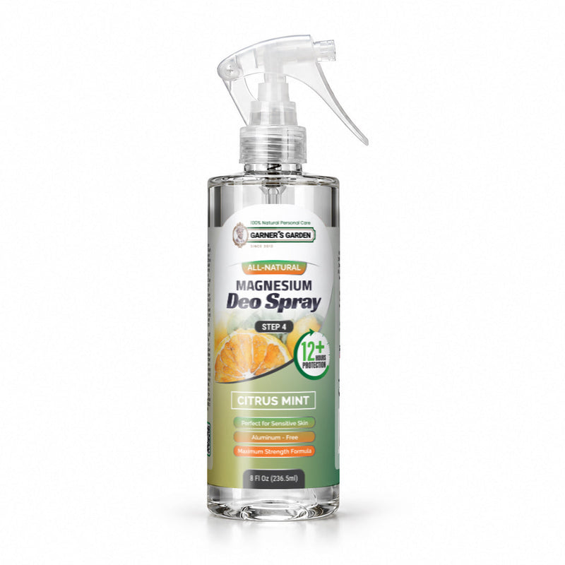 Garner's Garden Magnesium Deodorant Spray Deodorant Spray White Smoke Citrus Mint / 8oz (Large)
