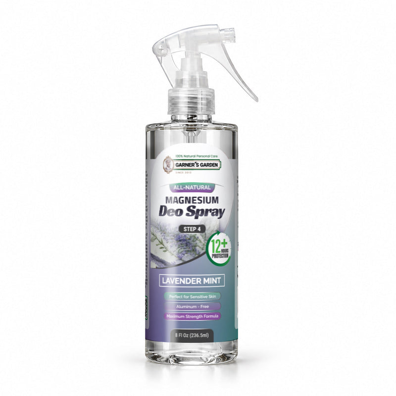 Garner's Garden Magnesium Deodorant Spray Deodorant Spray White Smoke Lavender Mint / 8oz (Large)