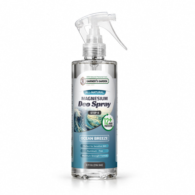 Garner's Garden Magnesium Deodorant Spray Deodorant Spray White Smoke Ocean Breeze / 8oz (Large)