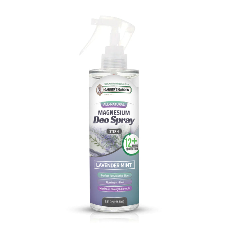 Garner's Garden Magnesium Deodorant Spray Deodorant Spray White Smoke Lavender Mint / 8oz (Large)