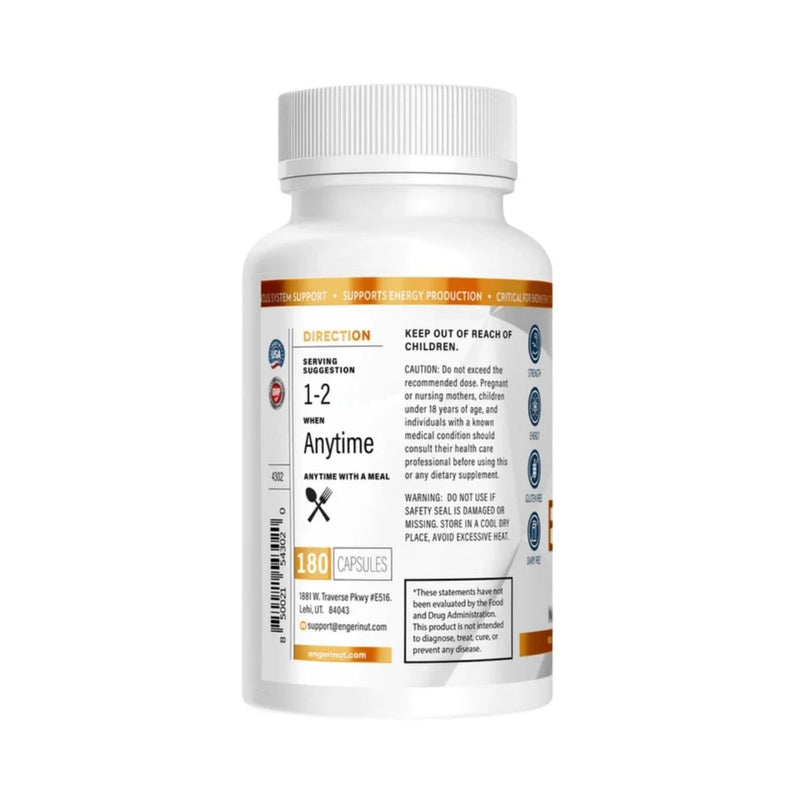 Energi Nutrition Magnesium Glycinate Capsules White Smoke