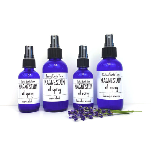 Rooted Earth Farm + Apothecary Magnesium Oil Spray Room + Body Sprays White Smoke 2 oz / unscented,2 oz / lavender,4 oz / unscented,4 oz / lavender