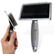 Warren London Gel-Handle Slicker Brush Pet Combs & Brushes White Smoke