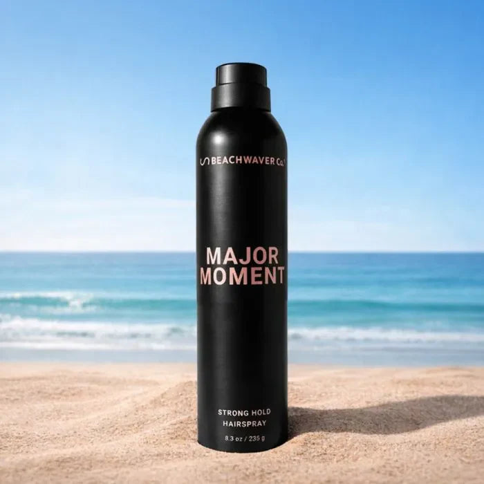 The Beachwaver Co. Major Moment Strong Hold Hairspray Hair Care Light Blue Full SIze (8.3oz),Travel Size (1.4oz)