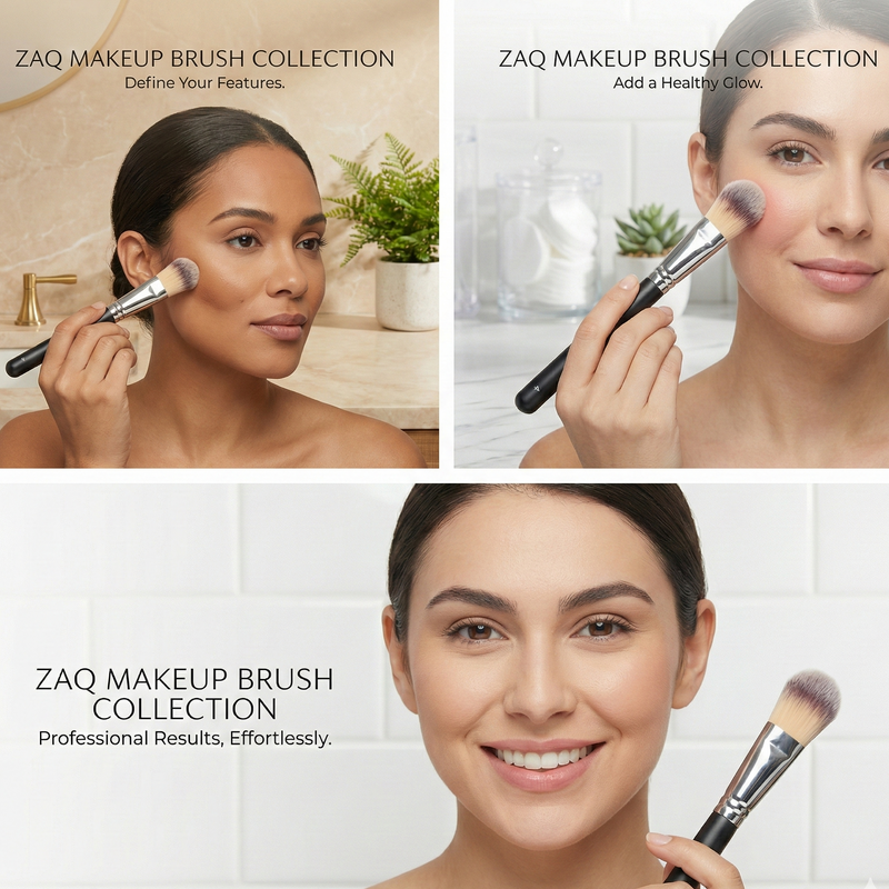 ZAQ Skin & Body Foundation Brush Make Up Lavender