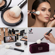 ZAQ Skin & Body Large Flat Blush Powder Brush Make Up Lavender