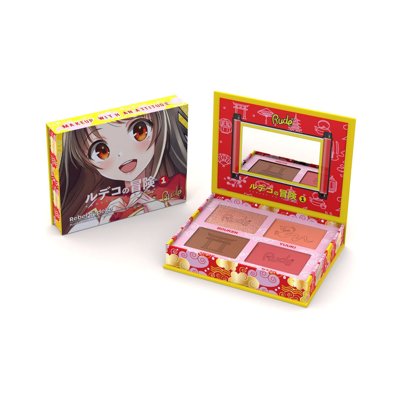 Rude Cosmetics Manga Collection Face Palette Face Palette Light Gray Rebel Rudeko