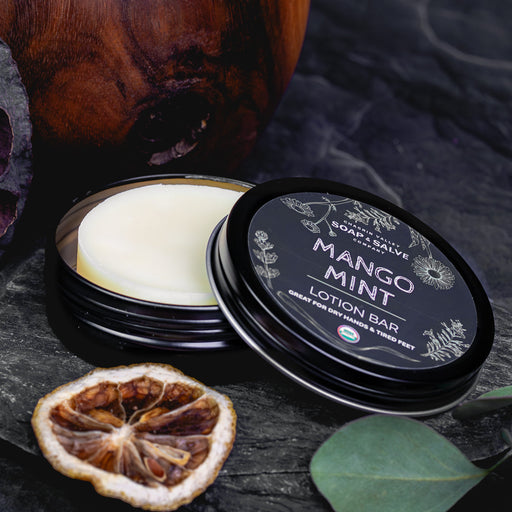 Chagrin Valley Soap & Salve Lotion Bar: Mango Mint Lotion Bar Black 1 oz. Tin