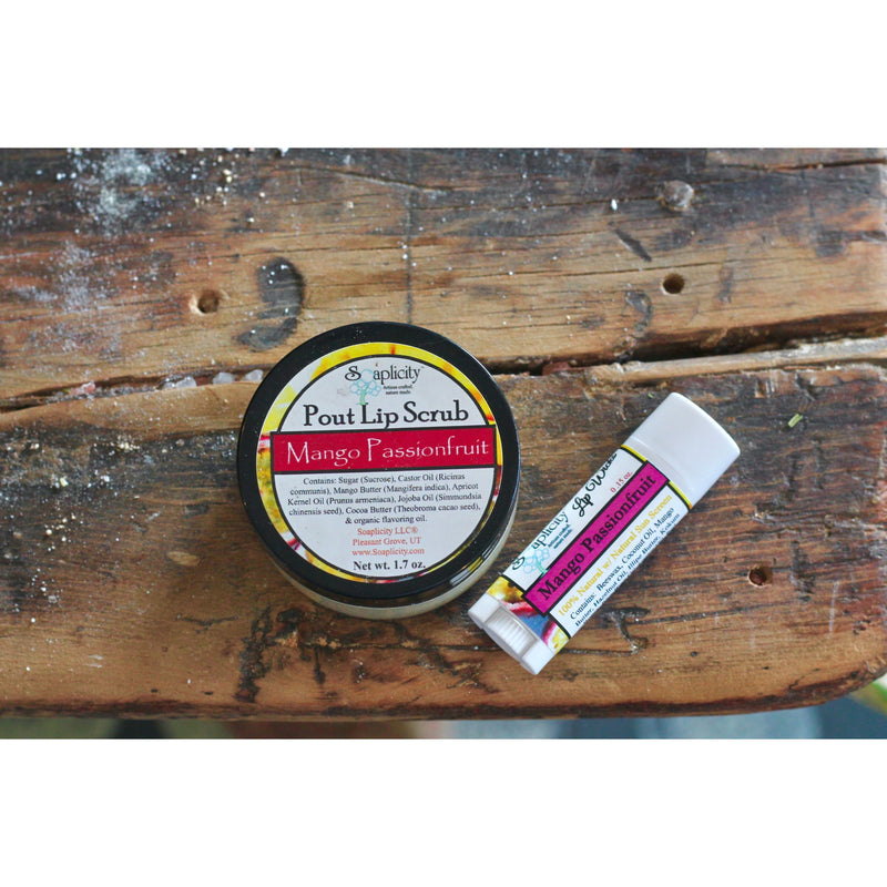 Soaplicity Mango Passionfruit Pout Lip Scrub Lip Scrubs Dim Gray