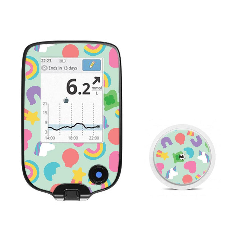 Peelz Marshmallow Charms Freestyle Libre 2 Peelz/Stickers White Smoke Receiver + Sensor